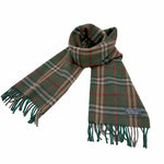 画像をギャラリービューアに読み込む, 【中古】BURBERRY バーバリー マフラー チェック柄 グリーン系 カシミヤ100％ i1124tq02020
