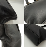 Load image into Gallery viewer, 【中古】BURBERRY バーバリー レザー トートバッグ ブラック 黒 ゴールド金具 i0926aq01798
