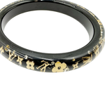 画像をギャラリービューアに読み込む, 【中古】ルイヴィトン Louis Vuitton バングル アンクルージョン ブラック モノグラム フラワー LVロゴ j0115lq026154
