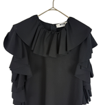 Load image into Gallery viewer, 【中古】エムエスジーエム MSGM フリルワンピース ブラック 40 半袖 フレアスリーブ j0312wq02610
