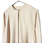 将图片加载到图库查看器，【中古】ドレステリア DRESSTERIOR ノーカラーブラウス ストレッチ タグ付き ライトベージュ i0703n0168
