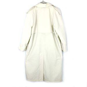 【中古】ロンドンフォグ LONDONFOG トレンチコート スプリングコート オーバーサイズ 肩パッド クリーム色 g0704k006