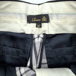 将图片加载到图库查看器，【中古】ドゥロワー Drawer タータンチェックパンツ コットン テーパード ネイビー ホワイト i0805k00116
