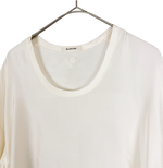 将图片加载到图库查看器，【中古】BLAMINK ブラミンク シルクワンピース ホワイト ロング丈 長袖 レディース 上質素材 j0128n00490
