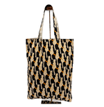 画像をギャラリービューアに読み込む, 【中古】PAUL &amp; JOE ポール＆ジョー トートバッグ 猫柄 ブラック×ベージュ i1124tq0243
