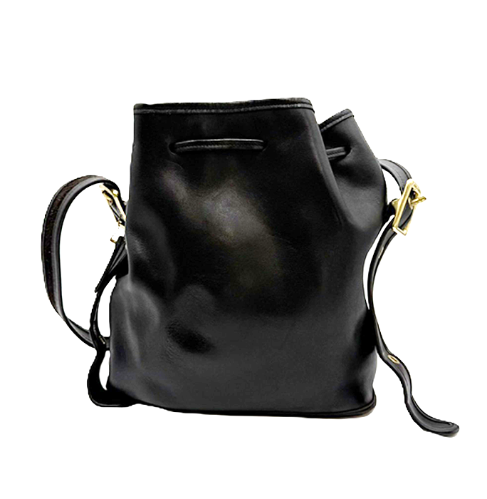 【中古】COACH コーチ 巾着 ショルダーバッグ レザー 肩掛け 斜め掛け可能 i0810oq00374