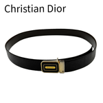 画像をギャラリービューアに読み込む, 【中古】クリスチャンディオール ベルト ブラック Christian Dior j0712oq02220
