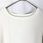 将图片加载到图库查看器，【中古】ウヴラージュクラス OUVRAGE CLASSE リブカットソー 後ろスナップ カジュアル オフホワイト 白系 i0417m0250
