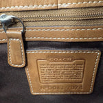画像をギャラリービューアに読み込む, 【中古】コーチ COACH ハンドバッグ シグネチャー ロゴマーク キャンバス レザー ベージュ ライトブラウン i0627aq02524

