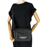 画像をギャラリービューアに読み込む, 【中古】バーバリー BURBERRY ショルダーバッグ クロスボディバッグ ブラック j0805dq003254
