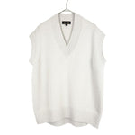 画像をギャラリービューアに読み込む, 【中古】Drawer ドゥロワー カシミヤ100% ニットベスト Vネック グレー レディース  カシミヤベスト j0209y00736
