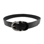 将图片加载到图库查看器，【中古】グッチ GUCCI ベルト シンプル レザー 編込み シルバーバックル ブラック 黒 i0606aq018110
