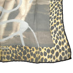 将图片加载到图库查看器，【中古】ドルチェ＆ガッバーナ DOLCE&amp;GABBANA シアースカーフ シフォン レオパード ヴィーナス ブラウン系 i0727tq02710
