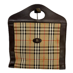 将图片加载到图库查看器，【中古】バーバリー BURBERRY ハンドバッグ ノバチェック チェック柄 トートバッグ i0922lq00582
