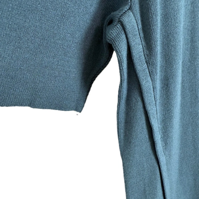 【中古】セオリーリュクス Theory luxe ニットワンピース 半袖 モックネック ブルーグリーン i0807n01810