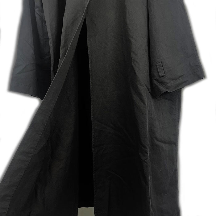 【中古】アーケット ARKET ステンカラーコート オーバーサイズ 深めスリット ロング ブラック 黒 g0706k006