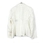 Load image into Gallery viewer, 【中古】アクアスキュータム Aquascutum リネンジャケット ピンストライプ ホワイト ブラック i0413oq0216
