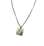 画像をギャラリービューアに読み込む, 【中古】FENDI フェンディ FFロゴ ネックレス シルバー×ゴールド 目黒蓮着用モデル j0405oq044140
