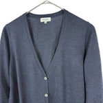 将图片加载到图库查看器，【中古】スキャパ SCAPA カーディガン 長袖 Vネック シンプル ウール ネイビー 紺 i0807n0213
