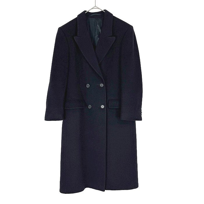 【中古】BURBERRY バーバリー カシミヤ100% ダブルブレスト ロングコート i0627aq01646