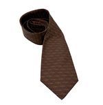 Load image into Gallery viewer, 【中古】フェンディ FENDI ネクタイ ブラウン FFロゴ 総柄 シルク i1029pq00718
