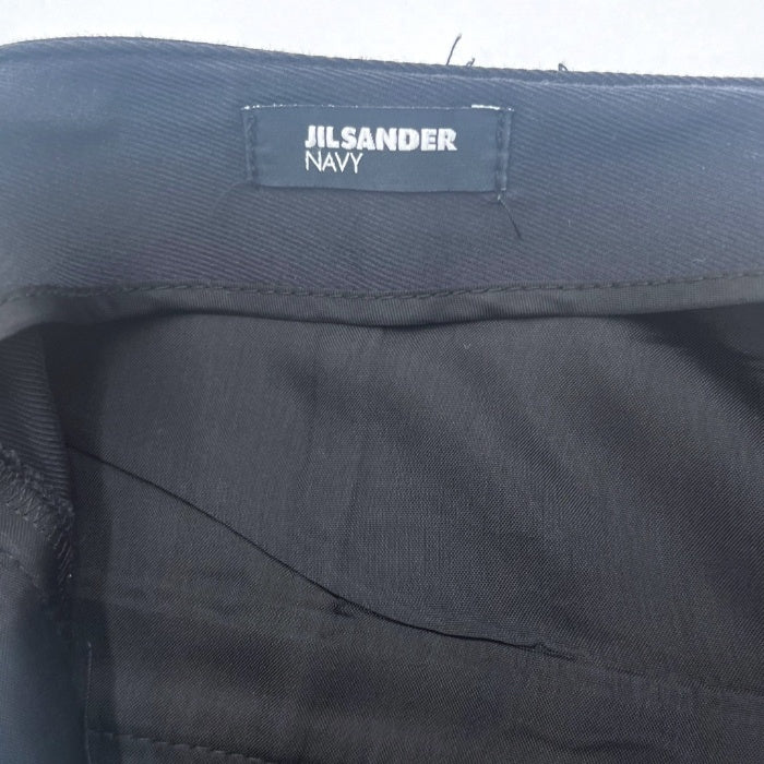 【中古】ジルサンダー JIL SANDER カービングパンツ ハイウエスト センタープレス ネイビー 紺 h1022rq00212