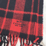 画像をギャラリービューアに読み込む, 【中古】COACH コーチ マフラー カシミヤ混 レッド i0328aq01212
