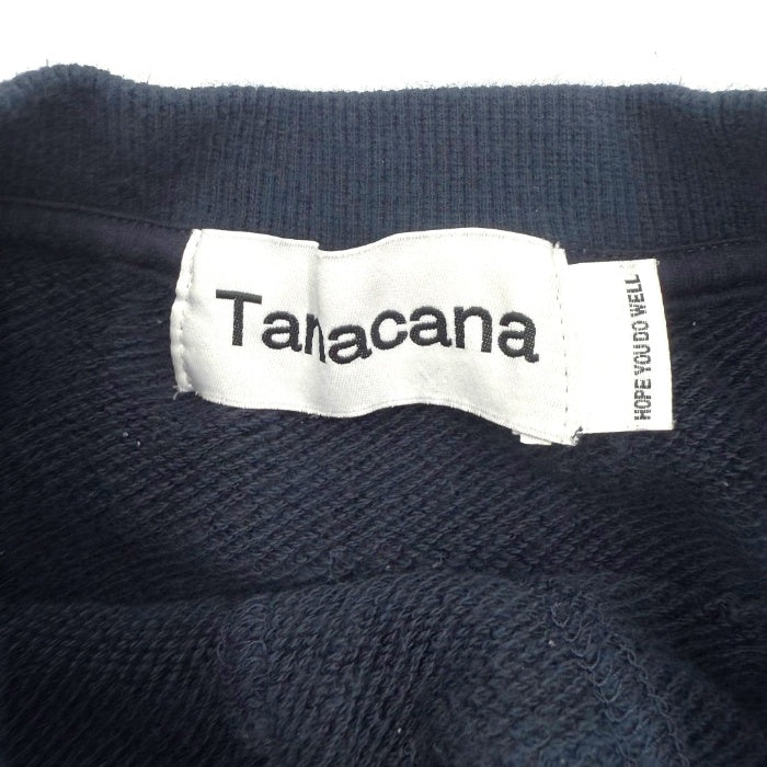 【中古】タナカーナ Tanacana 半袖スウェット ショート丈 ロゴプリント カジュアル ネイビー 紺 i0624h0023