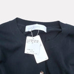 将图片加载到图库查看器，【中古】ノーリーズソフィー NOLLEY&#39;S sophi クルーネックカーディガン シンプル 薄手 透け感 ネイビー 紺 i0417m0033
