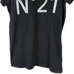 画像をギャラリービューアに読み込む, 【中古】ヌメロヴェントゥーノ N°21 Tシャツ ロゴプリント コットン シンプル ブラック 黒 i0630h0056
