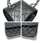将图片加载到图库查看器，【中古】シャネル CHANEL マトラッセ バッグ ラムスキン キルティング チェーン CCロゴ ブラック シルバー i0305bq0036643
