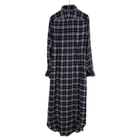 将图片加载到图库查看器，【中古】マルティニーク martinique  シャツワンピース 格子チェック ロング丈 長袖 j0113s0076
