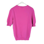 将图片加载到图库查看器，【中古】ドゥロワー Drawer 半袖ニット 14Gカシミヤクルーショートスリーブ ピンク ビビッドカラー i0925i00812
