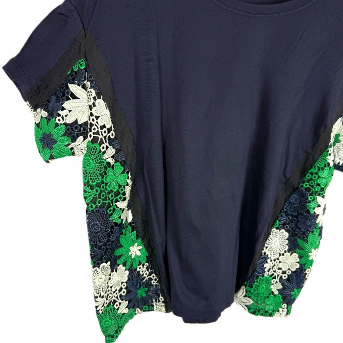 【中古】ミュラーオブヨシオクボ muller of yoshiokubo サイドレースカットソー ネイビー グリーン ホワイト i0807n0043