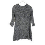 将图片加载到图库查看器，【中古】セオリーリュクス Theory luxe 七分袖ニット ミックスニット 透け感 丈長め ブラック ホワイト i0818n0144
