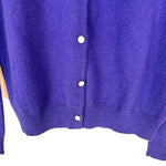 将图片加载到图库查看器，【中古】ドゥロワー Drawer ニットカーディガン カシミヤ クルーネック パープル 紫 i0925i00715
