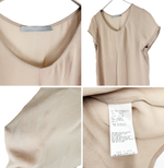 Load image into Gallery viewer, 【中古】theory luxe（セオリーリュクス） 半袖ブラウス ベージュ サイズ38 トリアセテート混 i1030n0036

