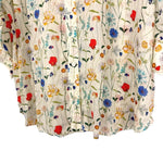 Load image into Gallery viewer, 【中古】クーポール coupole 花柄ブラウス スタンドカラー 薄手 透け感 クリーム色 レッド ブルー イエロー i0807n0034
