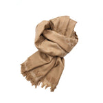 将图片加载到图库查看器，【中古】コーチ COACH ストール シグネチャー CCロゴ シルク混 上質 上品 ベージュ系 i0601oq00817
