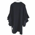 画像をギャラリービューアに読み込む, 【中古】NOUQUE ヌーク 黒 コート フレアスリーブ 新品タグ付き ブラック ノーカラー i1229m01112
