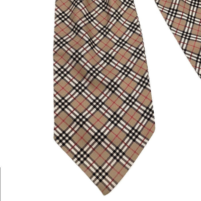 【中古】バーバリー BURBERRY リボンタイ ネックチーフ ノバチェック おしゃれ ベージュ系 i0810oq00223