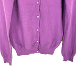 将图片加载到图库查看器，【中古】ドゥロワー Drawer ニットカーディガン カシミヤ クルーネック ライトパープル 紫 i0623k0073
