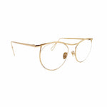 将图片加载到图库查看器，【中古】AHLEM アーレム メガネフレーム ゴールド ラウンド ケース付き i1029pq015300
