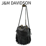 画像をギャラリービューアに読み込む, 【中古】ジェイアンドエムデヴィッドソン J&amp;M DAVIDSON カーニバル フリンジ 巾着 ショルダーバッグ j0814aq00498
