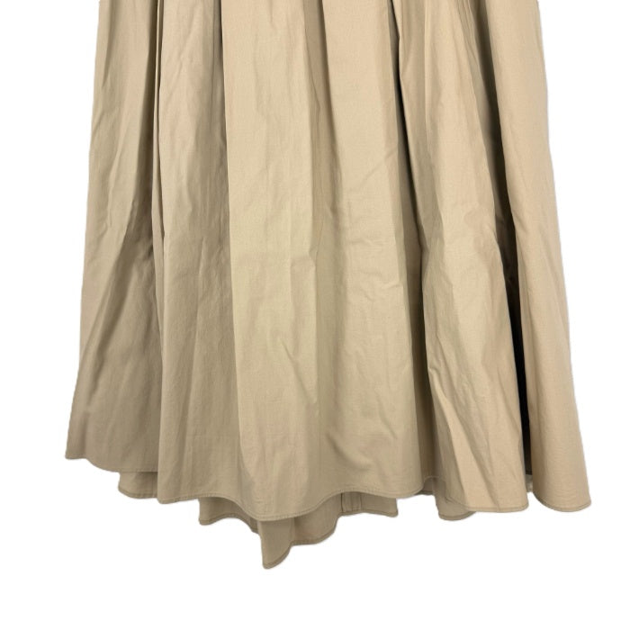【中古】セオリーリュクス Theory luxe フレアスカート コットン 薄手 ミディ丈 ベージュ i0807n0065