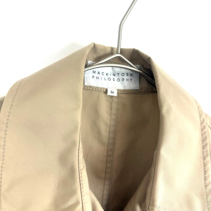 【中古】マッキントッシュフィロソフィー MACKINTOSH PHILOSOPHY スプリングコート ステンカラー ポーチ付き ベージュ系 i0410wq01410