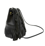 将图片加载到图库查看器，【中古】ジェイアンドエムデヴィッドソンJ&amp;M DAVIDSON  カーニバル ショルダーバッグ フリンジ 巾着 レザー i1029pq01285
