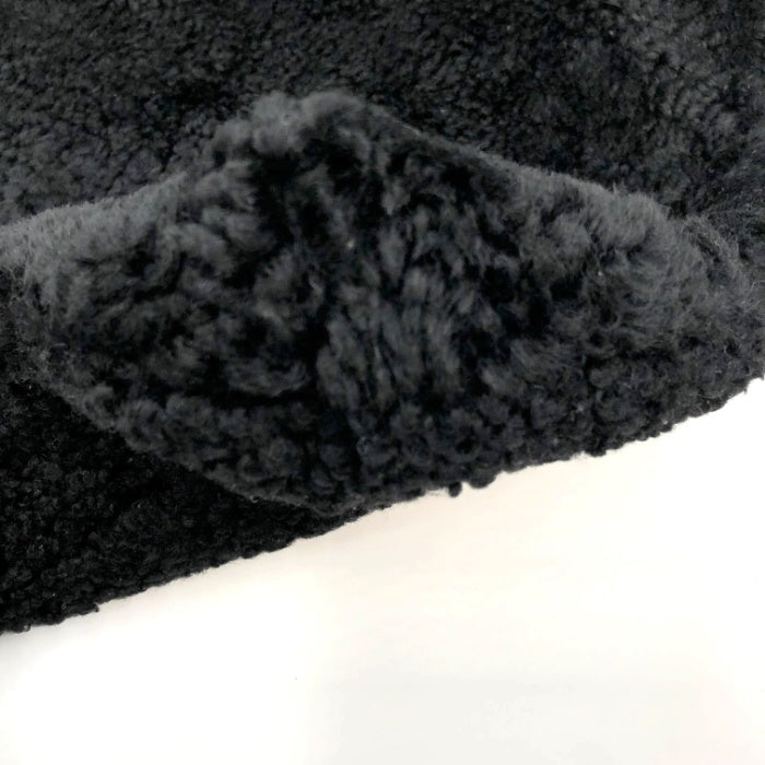 【中古】アンパサンド Ampersand クラッチバッグ ラム ムートン ボア もこもこ ブラック 黒 h0122m002