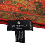 将图片加载到图库查看器，【中古】エトロ ETRO ストール スリム ペイズリー系 シルク混 柄 おしゃれ レッド 赤系 i0907oq02515
