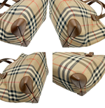 将图片加载到图库查看器，【中古】BURBERRY バーバリー ノバチェック トートバッグ ベージュ ロゴ i0922lq01038
